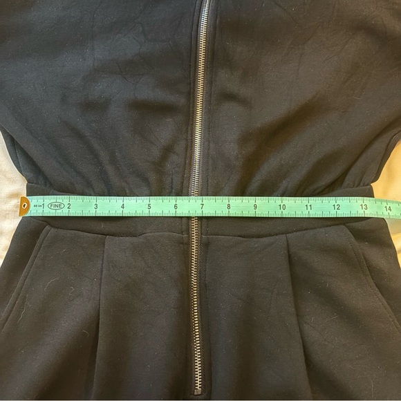 Varley Jessie Double Soft Jersey Zip Front Jumpsuit Black Long Sleeve - Picture 11 of 16